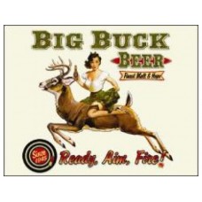 Big Buck beer tin metal sign