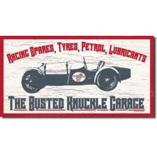 Busted Knuckle - Auto tin metal sign