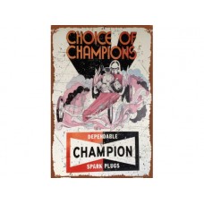 Champion Dragster tin metal sign