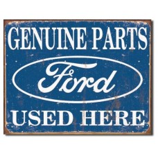 Genuine Ford Parts Used tin metal sign