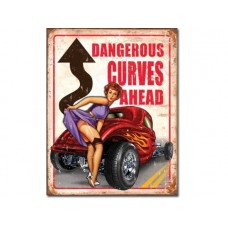 Legends-Dangerous Curves tin metal sign