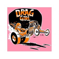 Drag Girl Pink tin metal sign