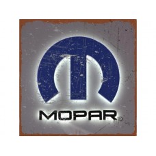 Mopar Blue and Silver tin metal sign