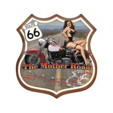 Mother Road shield tin metal sign