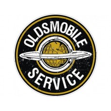 Oldsmobile large round tin metal sign