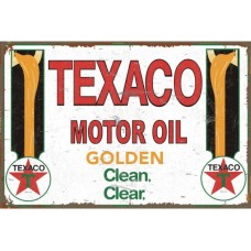 Texaco Motor Oil tin metal sign