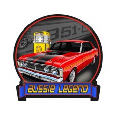 Aussie Legends Ford GTHO Red tin metal sign