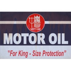 Neptune King Size Motor Oil tin metal sign