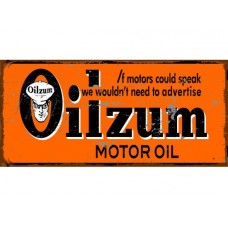 Oilzum Motor Oil tin metal sign