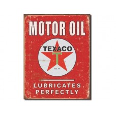 Texaco- Lubricates Perfectly tin metal sign