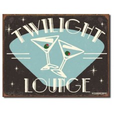 Schoenberg Twilight Lounge tin metal sign